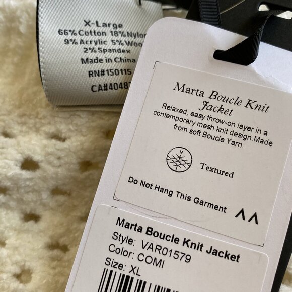 Varley Marta Boucle Zip-Through Knit NWT - Picture 11 of 11